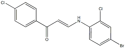 3-(4-bromo-2-chloroanilino)-1-(4-chlorophenyl)-2-propen-1-one Structure