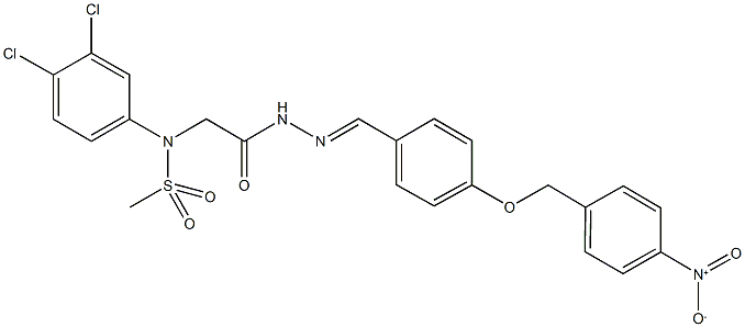 N-(3,4-dichlorophenyl)-N-(2-{2-[4-({4-nitrobenzyl}oxy)benzylidene]hydrazino}-2-oxoethyl)methanesulfonamide Structure