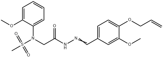 N-(2-{2-[4-(allyloxy)-3-methoxybenzylidene]hydrazino}-2-oxoethyl)-N-(2-methoxyphenyl)methanesulfonamide Structure