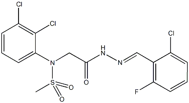 N-{2-[2-(2-chloro-6-fluorobenzylidene)hydrazino]-2-oxoethyl}-N-(2,3-dichlorophenyl)methanesulfonamide 구조식 이미지