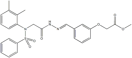 methyl [3-(2-{[2,3-dimethyl(phenylsulfonyl)anilino]acetyl}carbohydrazonoyl)phenoxy]acetate Structure