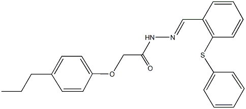 N'-[2-(phenylsulfanyl)benzylidene]-2-(4-propylphenoxy)acetohydrazide 구조식 이미지