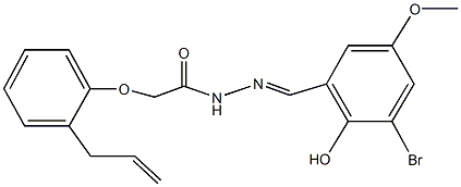 2-(2-allylphenoxy)-N'-(3-bromo-2-hydroxy-5-methoxybenzylidene)acetohydrazide 구조식 이미지