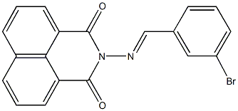 2-[(3-bromobenzylidene)amino]-1H-benzo[de]isoquinoline-1,3(2H)-dione 구조식 이미지