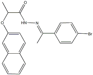 N'-[1-(4-bromophenyl)ethylidene]-2-(2-naphthyloxy)propanohydrazide 구조식 이미지