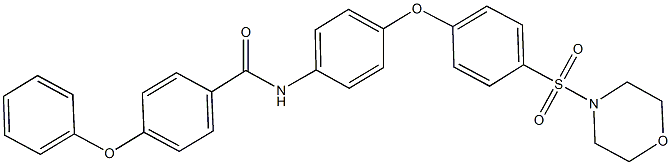 N-{4-[4-(4-morpholinylsulfonyl)phenoxy]phenyl}-4-phenoxybenzamide 구조식 이미지