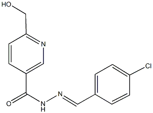 N'-(4-chlorobenzylidene)-6-(hydroxymethyl)nicotinohydrazide 구조식 이미지