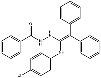 N'-[1-(4-chloroanilino)-2,2-diphenylvinyl]benzohydrazide 구조식 이미지