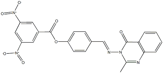 4-{[(2-methyl-4-oxo-3(4H)-quinazolinyl)imino]methyl}phenyl 3,5-bisnitrobenzoate 구조식 이미지