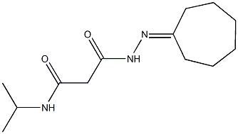 3-(2-cycloheptylidenehydrazino)-N-isopropyl-3-oxopropanamide Structure