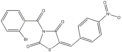 3-(2-bromobenzoyl)-5-{4-nitrobenzylidene}-1,3-thiazolidine-2,4-dione Structure