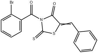 5-benzylidene-3-(2-bromobenzoyl)-2-thioxo-1,3-thiazolidin-4-one 구조식 이미지