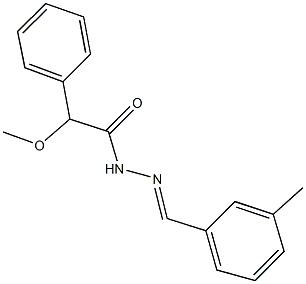 2-methoxy-N'-(3-methylbenzylidene)-2-phenylacetohydrazide 구조식 이미지