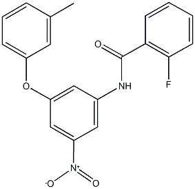 2-fluoro-N-[3-nitro-5-(3-methylphenoxy)phenyl]benzamide Structure