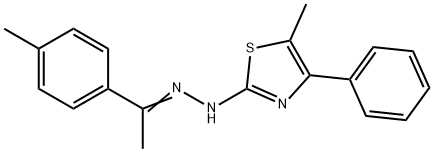 1-(4-methylphenyl)ethanone (5-methyl-4-phenyl-1,3-thiazol-2-yl)hydrazone Structure