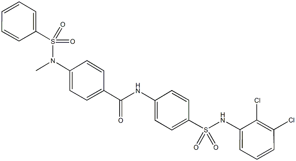 N-{4-[(2,3-dichloroanilino)sulfonyl]phenyl}-4-[methyl(phenylsulfonyl)amino]benzamide Structure