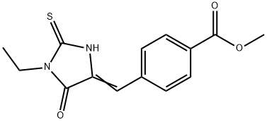 methyl 4-[(1-ethyl-5-oxo-2-thioxo-4-imidazolidinylidene)methyl]benzoate 구조식 이미지