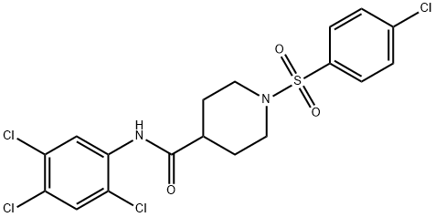 1-[(4-chlorophenyl)sulfonyl]-N-(2,4,5-trichlorophenyl)piperidine-4-carboxamide 구조식 이미지