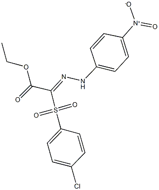 ethyl [(4-chlorophenyl)sulfonyl]({4-nitrophenyl}hydrazono)acetate 구조식 이미지