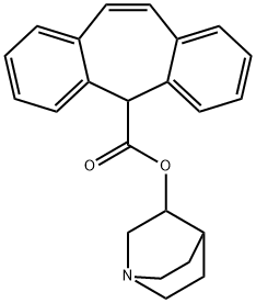 1-azabicyclo[2.2.2]oct-3-yl 5H-dibenzo[a,d]cycloheptene-5-carboxylate 구조식 이미지