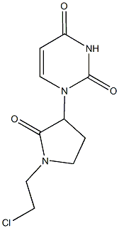 1-[1-(2-chloroethyl)-2-oxopyrrolidin-3-yl]pyrimidine-2,4(1H,3H)-dione Structure