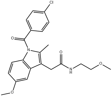 2-[1-(4-chlorobenzoyl)-5-methoxy-2-methyl-1H-indol-3-yl]-N-(2-methoxyethyl)acetamide Structure