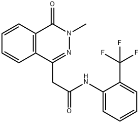 2-(3-methyl-4-oxo-3,4-dihydro-1-phthalazinyl)-N-[2-(trifluoromethyl)phenyl]acetamide Structure