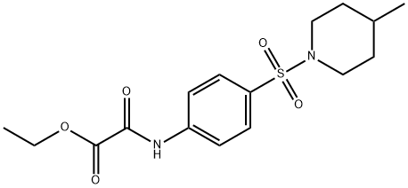ethyl {4-[(4-methylpiperidin-1-yl)sulfonyl]anilino}(oxo)acetate 구조식 이미지
