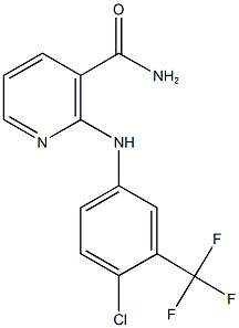 2-[4-chloro-3-(trifluoromethyl)anilino]nicotinamide 구조식 이미지