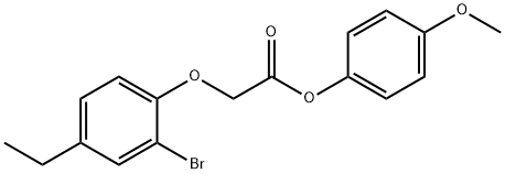 4-methoxyphenyl (2-bromo-4-ethylphenoxy)acetate 구조식 이미지