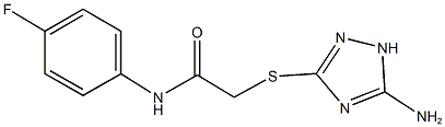 2-[(5-amino-1H-1,2,4-triazol-3-yl)sulfanyl]-N-(4-fluorophenyl)acetamide 구조식 이미지