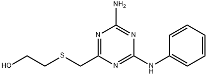 2-{[(4-amino-6-anilino-1,3,5-triazin-2-yl)methyl]sulfanyl}ethanol 구조식 이미지