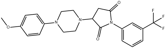 3-[4-(4-methoxyphenyl)piperazin-1-yl]-1-[3-(trifluoromethyl)phenyl]pyrrolidine-2,5-dione Structure