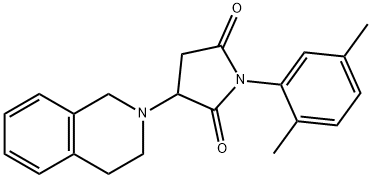 3-(3,4-dihydroisoquinolin-2(1H)-yl)-1-(2,5-dimethylphenyl)pyrrolidine-2,5-dione Structure