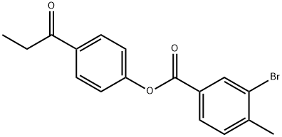 4-propionylphenyl 3-bromo-4-methylbenzoate Structure