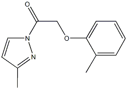 3-methyl-1-[(2-methylphenoxy)acetyl]-1H-pyrazole Structure