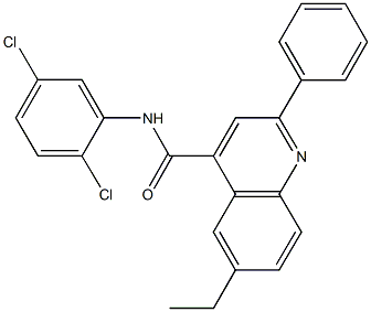 N-(2,5-dichlorophenyl)-6-ethyl-2-phenyl-4-quinolinecarboxamide Structure