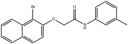 2-[(1-bromo-2-naphthyl)oxy]-N-(3-methylphenyl)acetamide Structure