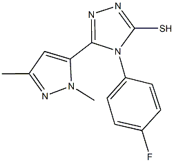 5-(1,3-dimethyl-1H-pyrazol-5-yl)-4-(4-fluorophenyl)-4H-1,2,4-triazole-3-thiol Structure
