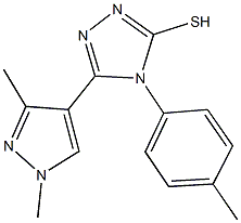 5-(1,3-dimethyl-1H-pyrazol-4-yl)-4-(4-methylphenyl)-4H-1,2,4-triazole-3-thiol 구조식 이미지