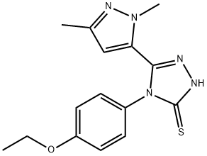 5-(1,3-dimethyl-1H-pyrazol-5-yl)-4-(4-ethoxyphenyl)-4H-1,2,4-triazole-3-thiol Structure