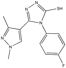 5-(1,3-dimethyl-1H-pyrazol-4-yl)-4-(4-fluorophenyl)-4H-1,2,4-triazole-3-thiol Structure