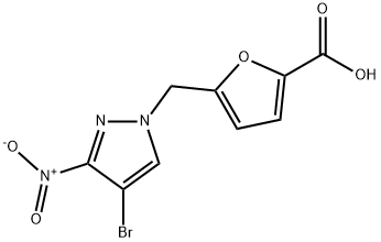 5-({4-bromo-3-nitro-1H-pyrazol-1-yl}methyl)-2-furoic acid 구조식 이미지