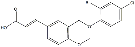 3-{3-[(2-bromo-4-chlorophenoxy)methyl]-4-methoxyphenyl}acrylic acid 구조식 이미지