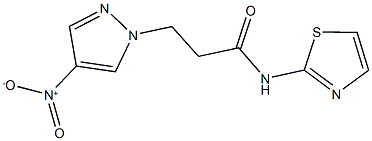 3-{4-nitro-1H-pyrazol-1-yl}-N-(1,3-thiazol-2-yl)propanamide Structure