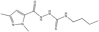 N-butyl-2-[(1,3-dimethyl-1H-pyrazol-5-yl)carbonyl]hydrazinecarbothioamide Structure