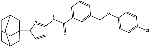 N-[1-(1-adamantyl)-1H-pyrazol-3-yl]-3-[(4-chlorophenoxy)methyl]benzamide Structure