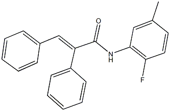 N-(2-fluoro-5-methylphenyl)-2,3-diphenylacrylamide 구조식 이미지