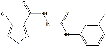 2-[(4-chloro-1-methyl-1H-pyrazol-3-yl)carbonyl]-N-(3-methylphenyl)hydrazinecarbothioamide Structure