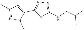 N-[5-(1,3-dimethyl-1H-pyrazol-5-yl)-1,3,4-thiadiazol-2-yl]-N-isobutylamine 구조식 이미지